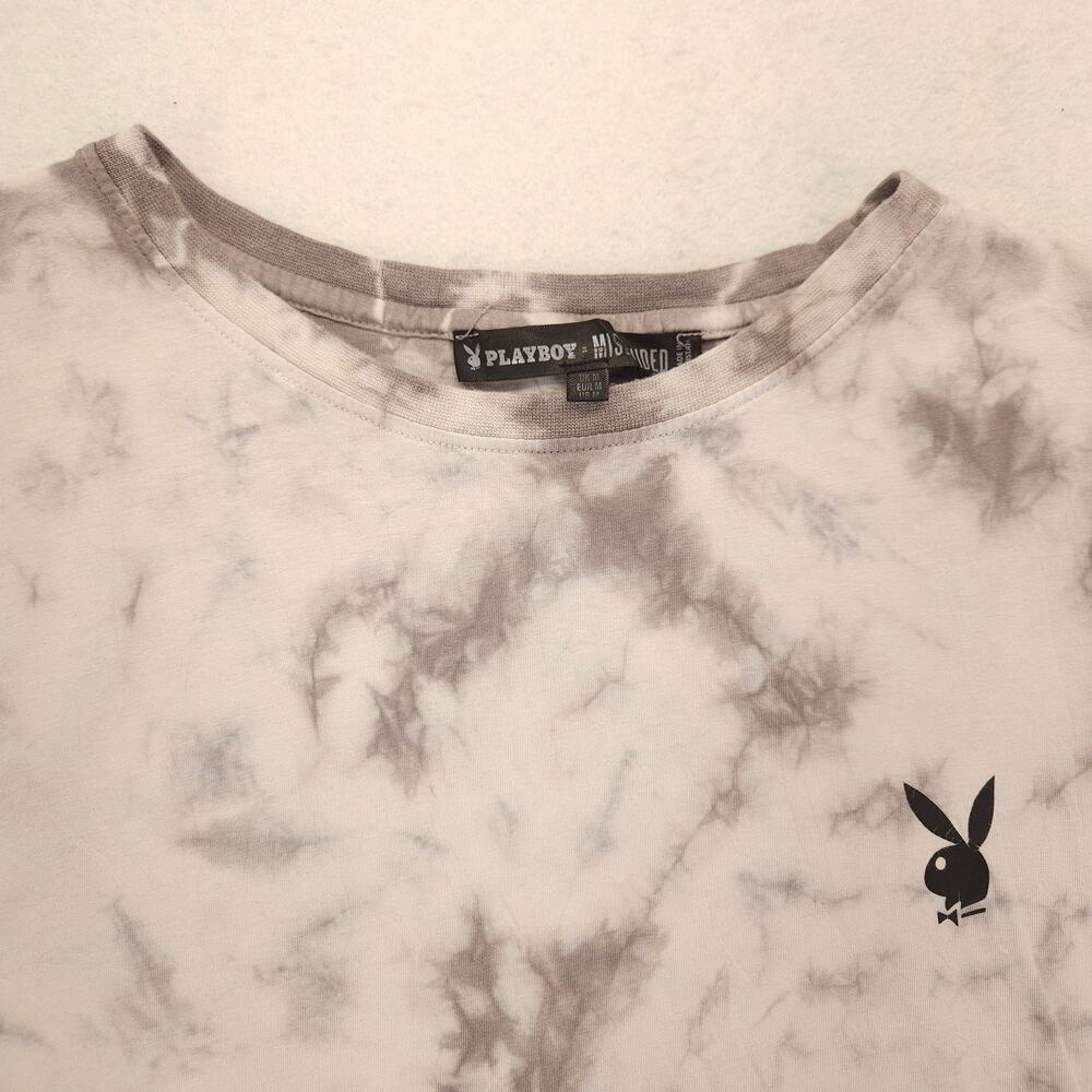 Playboy Graphic Casual Short Sleeve Crew Neck T Shirt Mens Size M Tie Dye